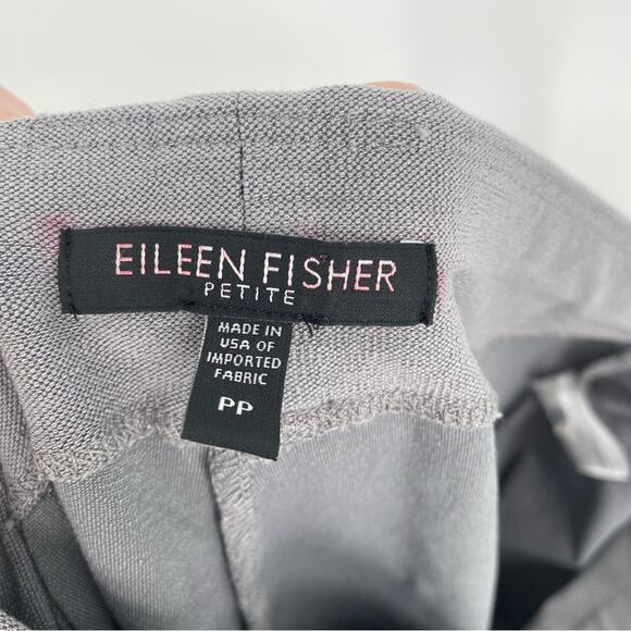 Eileen Fisher Capris Elastic Waistband Quiet Luxury Gray Petite 2/4 - Picture 3 of 8